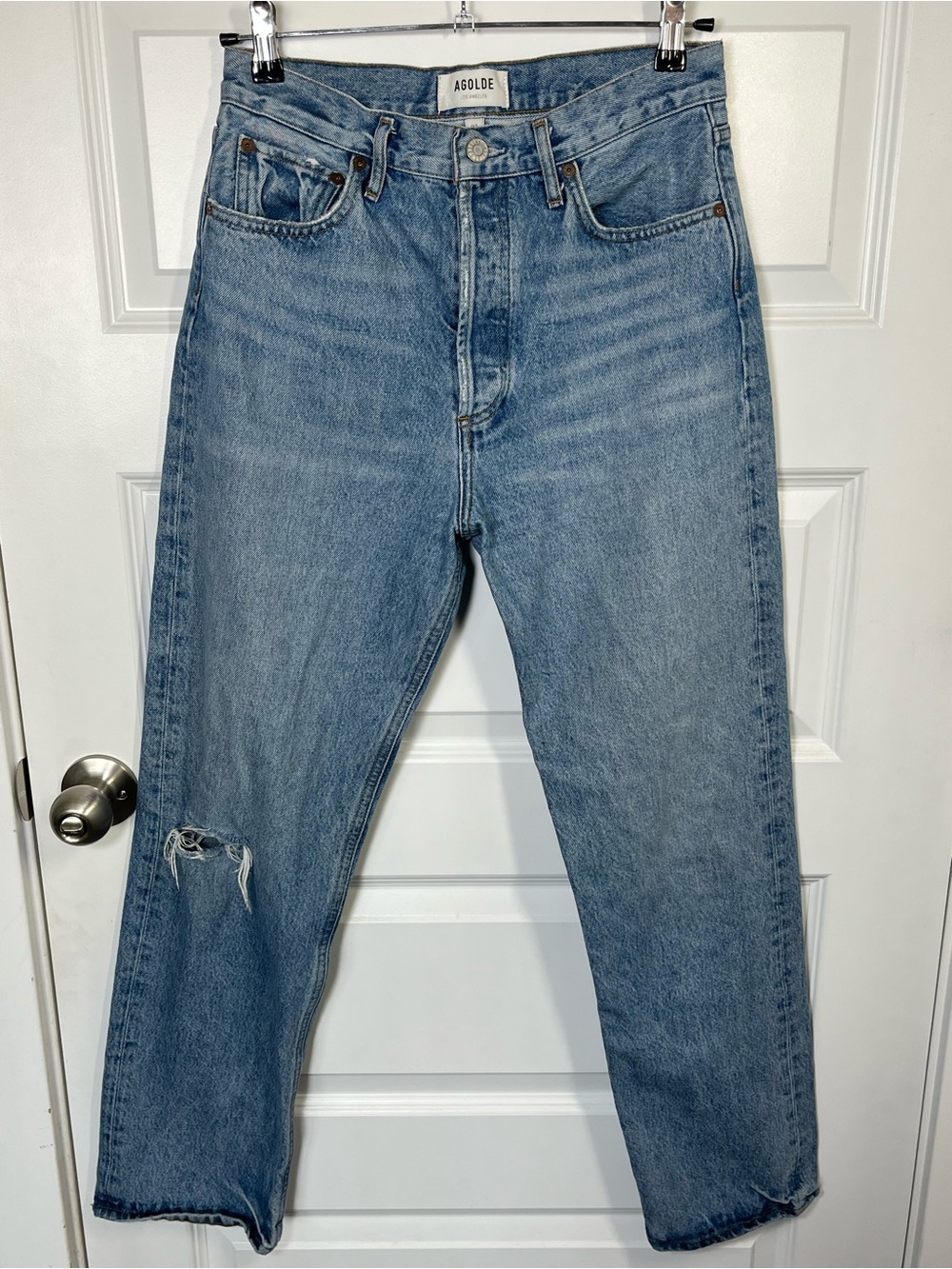 AGOLDE 90s Pinch Waist High Rise Distressed Jeans Size 27